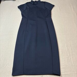 Zara Scuba Mock Neck Thick Bodycon Midi Dress Women’s Size Large